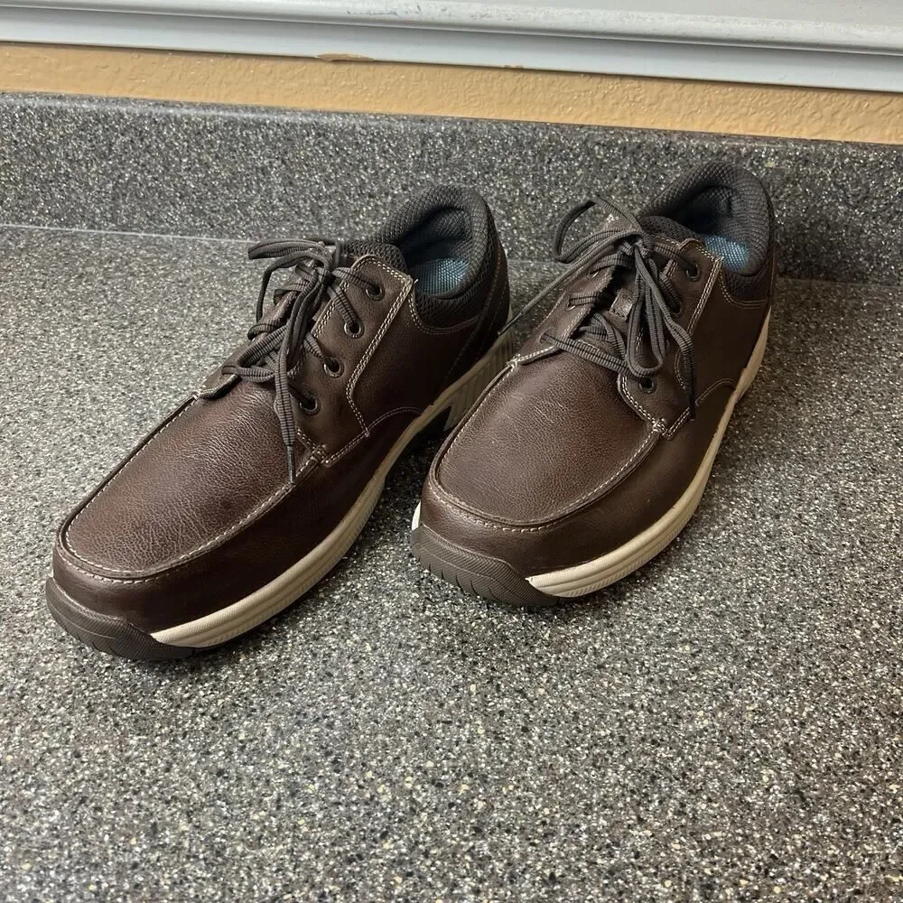 Orthofeet 428 Mens Sz 13 M Brown Comfort Casual Walking Driving Shoe Lace Up Low